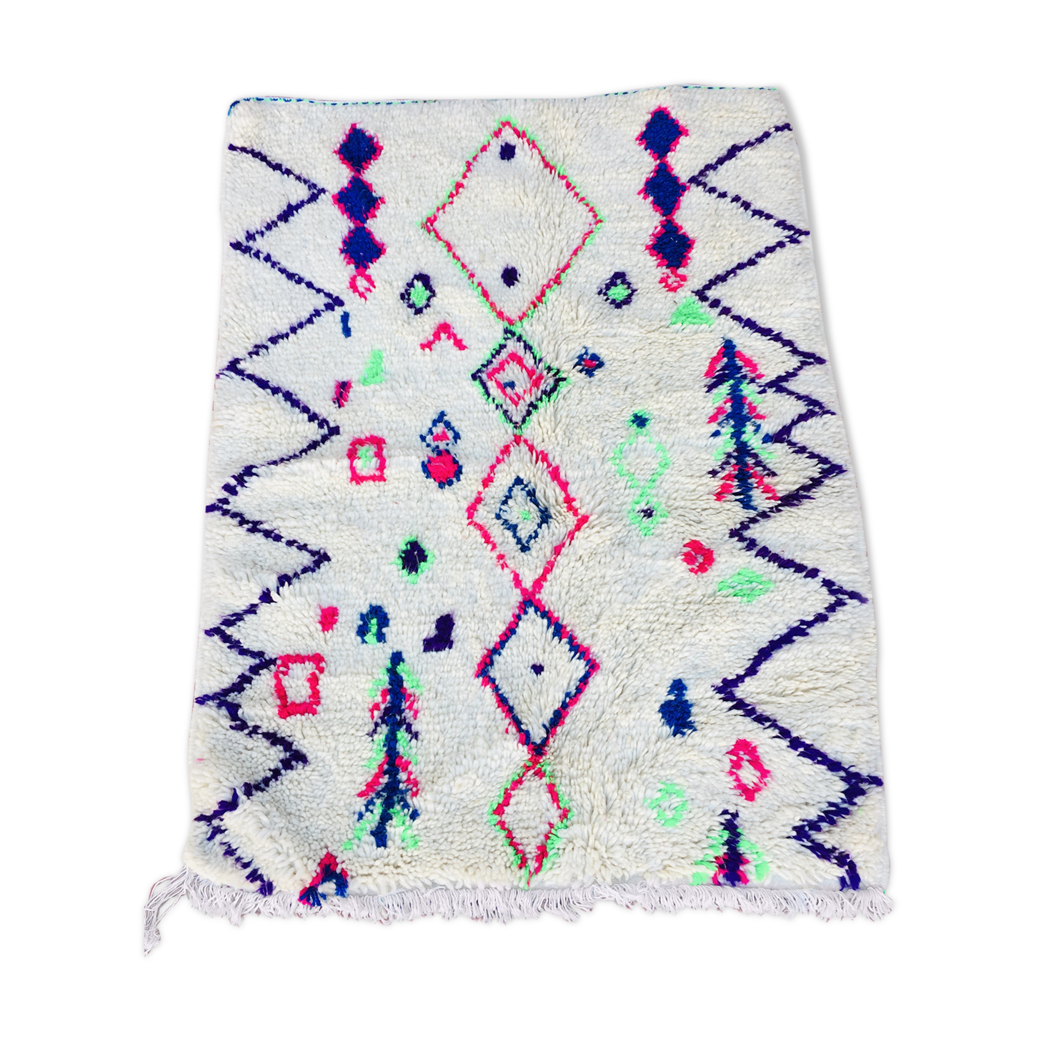 Berber Carpet Nine AZILAL 135x95 Knotted Hand in Morocco Pure Wool