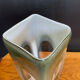 Space Age vase in double-layered smoked and white glass.