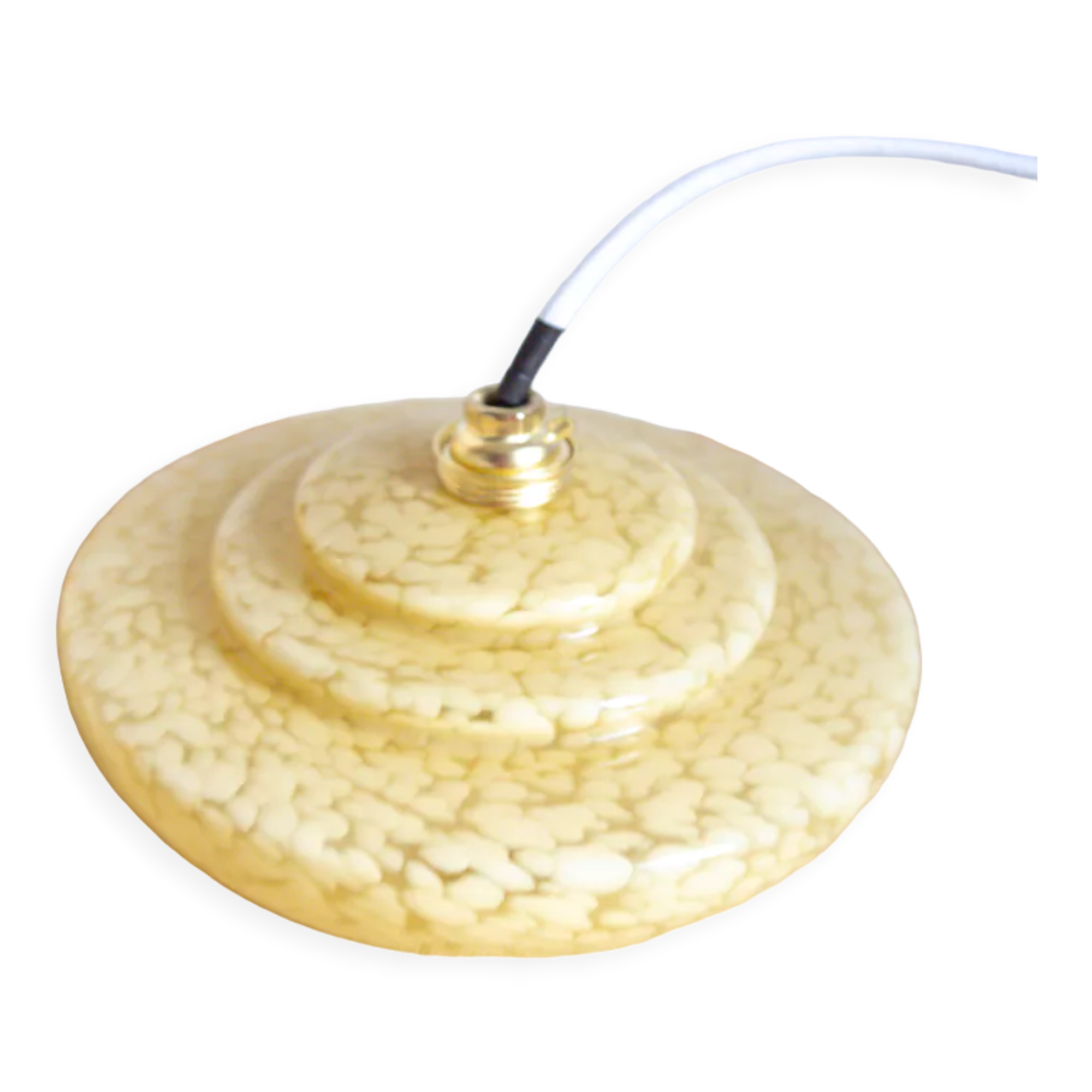 Suspension glass of yellow Clichy