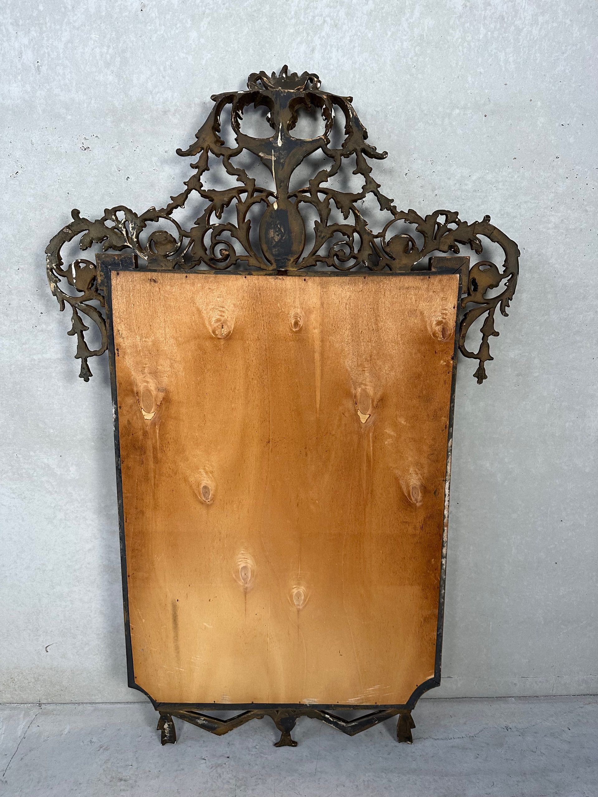Large gilded mantel mirror – wood