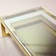 Belgo-Chrom Architectural G-Table 23-Carat Goldplated with Glass Tops 1970s