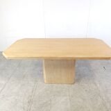 Vintage travertine dining table, 1970s