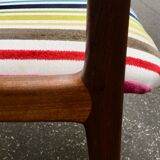 Scandinavian chair in solid teak with Nobilis fabric