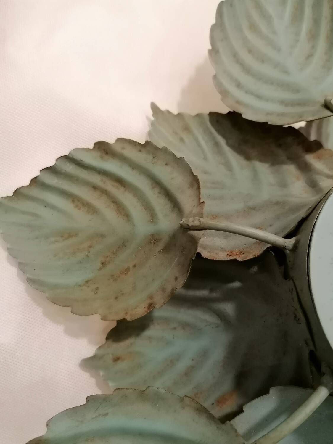 Green and gold Masca flower wall or ceiling light - Circa 1970