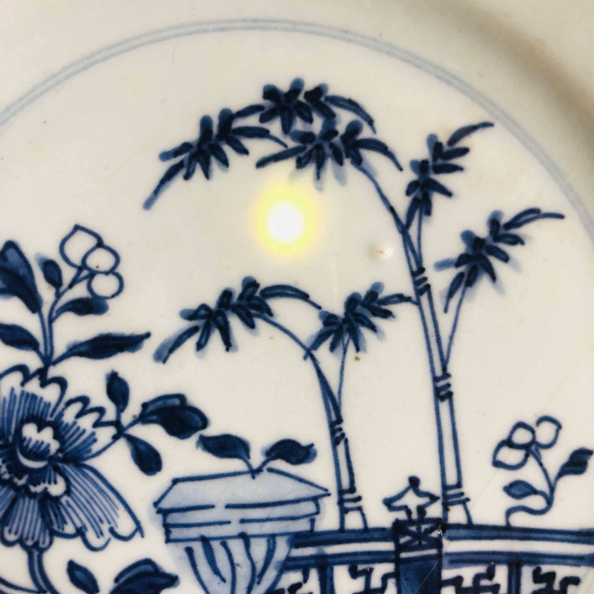 Blue and white porcelain plate from China