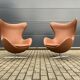 Fritz Hansen Egg chair by Arne Jacobsen in Cognac leather, NEW condition!