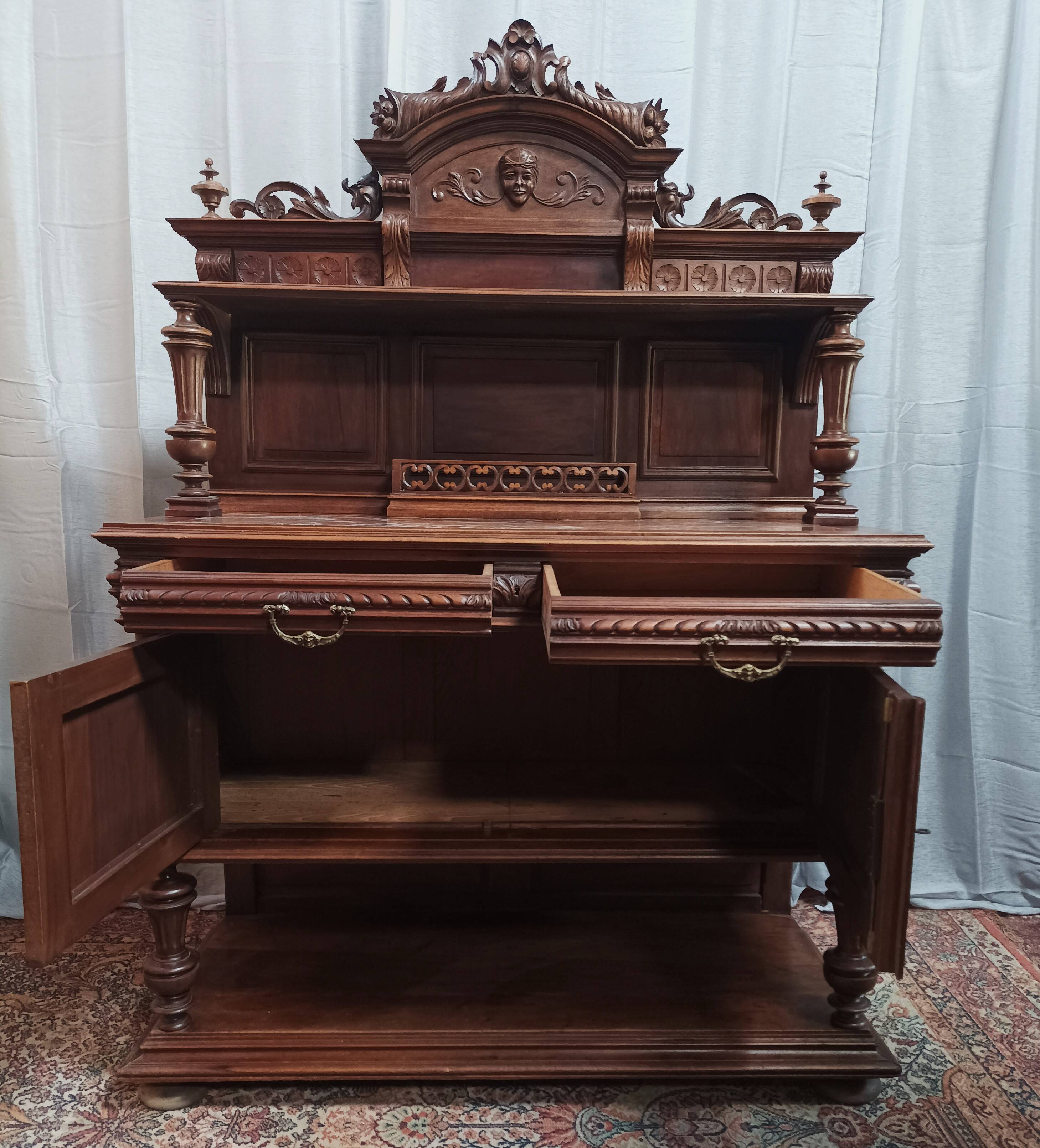 Renaissance walnut sideboard