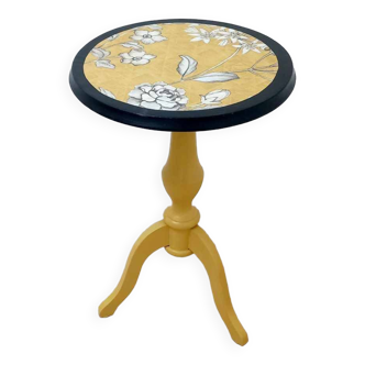 Selette pedestal side table vintage revamped