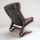 Dark brown leather Pirate chair