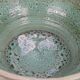 green enameled basin