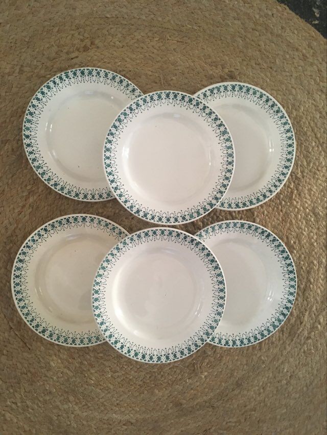 Assiettes creuses terre de fer Digoin Sarreguemines.