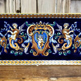Cake dish cake Gien Renaissance blue background