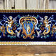Cake dish cake Gien Renaissance blue background