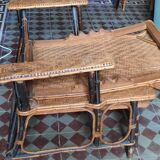 Vintage rattan lounge chair