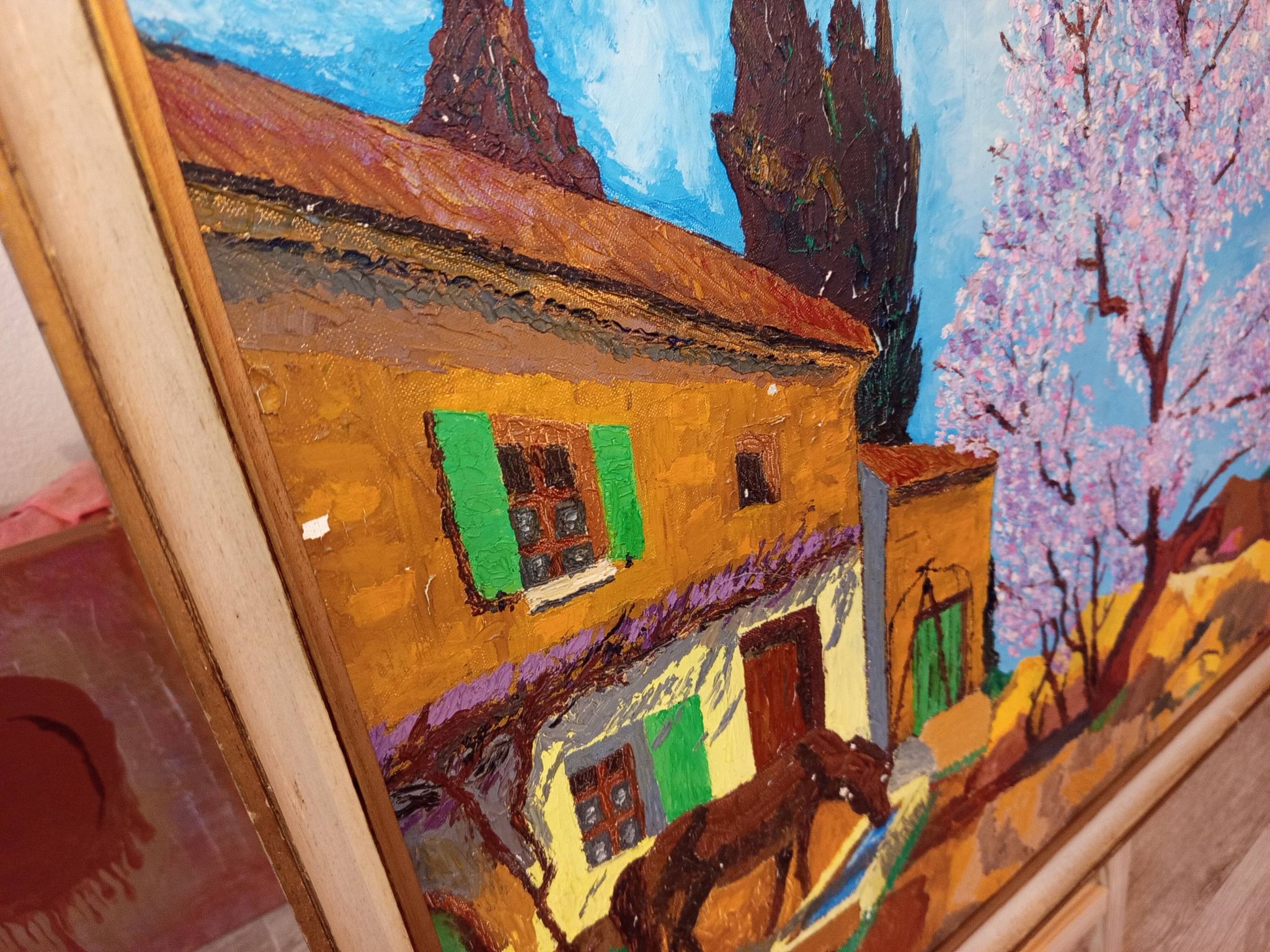 Robert morlhon (mo.ro) – huile sur toile originale de 1973 – provence