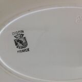 Oval dish décor baskets of roses by Digoin Sarreguemines / vintage 50s-60s