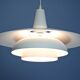 Danish hanging lamp in white, 1970s