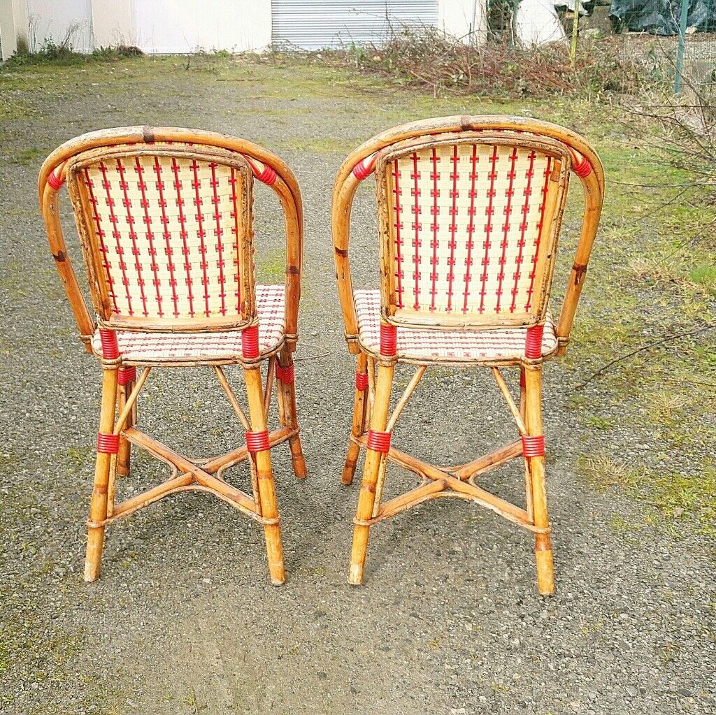 Pair of Parisian bistro chairs Maison Drucker model Fouquet's N°1