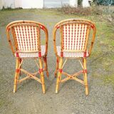 Pair of Parisian bistro chairs Maison Drucker model Fouquet's N°1