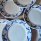 6 flat art deco earthenware plates