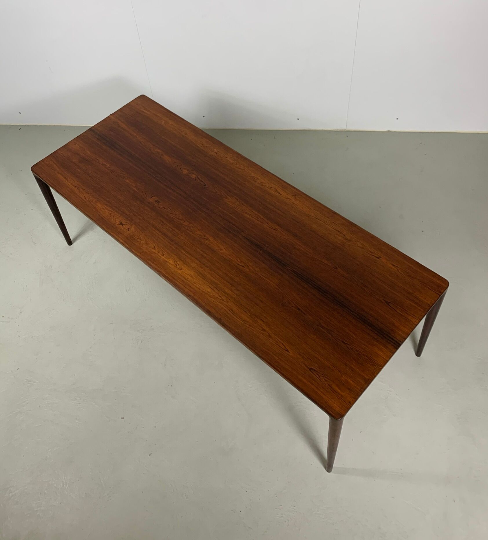Danish midcentury palisander coffee table by Haslev, 1960s