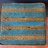 Antique rattan and bamboo side table, late 19th century