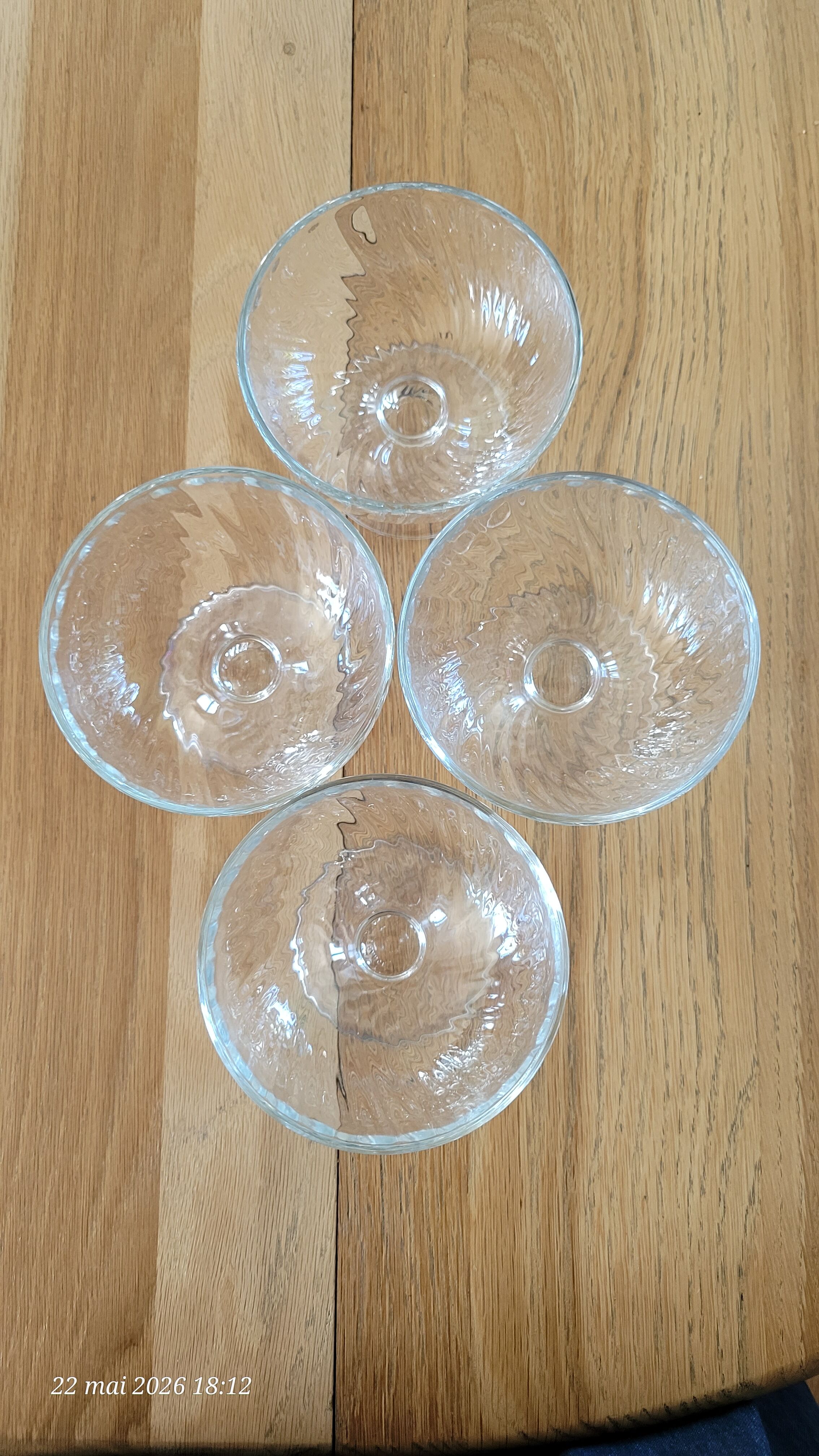 4 coupes à glace en verre transparent  - Luminarc