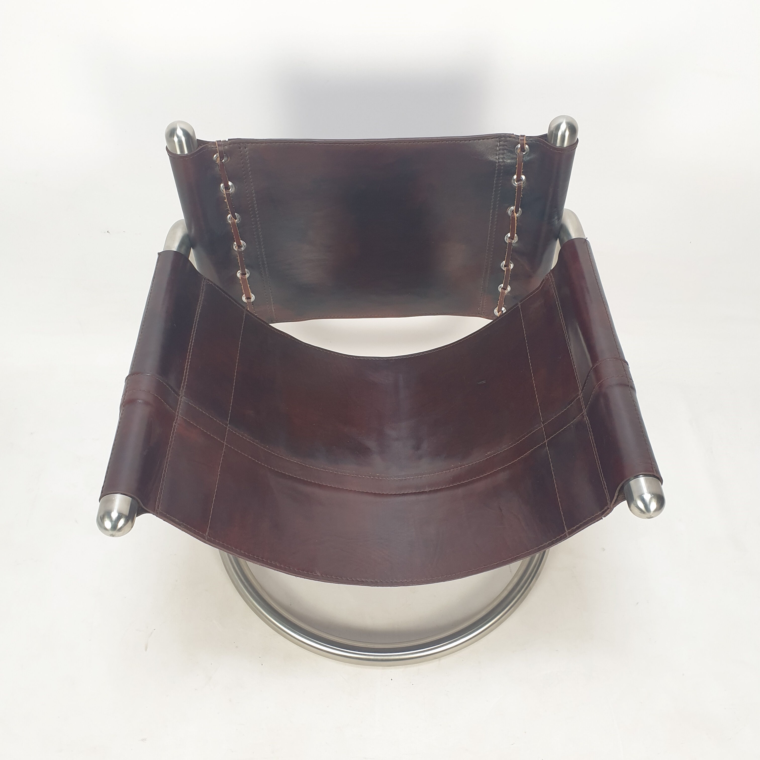 Set of 2 italian mid century lounge chairs, 1980's