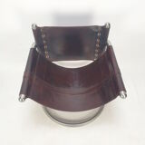 Set of 2 italian mid century lounge chairs, 1980's