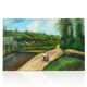Oil painting landscape countryside signed Louroy - Characters
