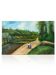 Oil painting landscape countryside signed Louroy - Characters