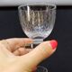 6 Cracked Engraved Crystal Liqueur/Digestif Glasses