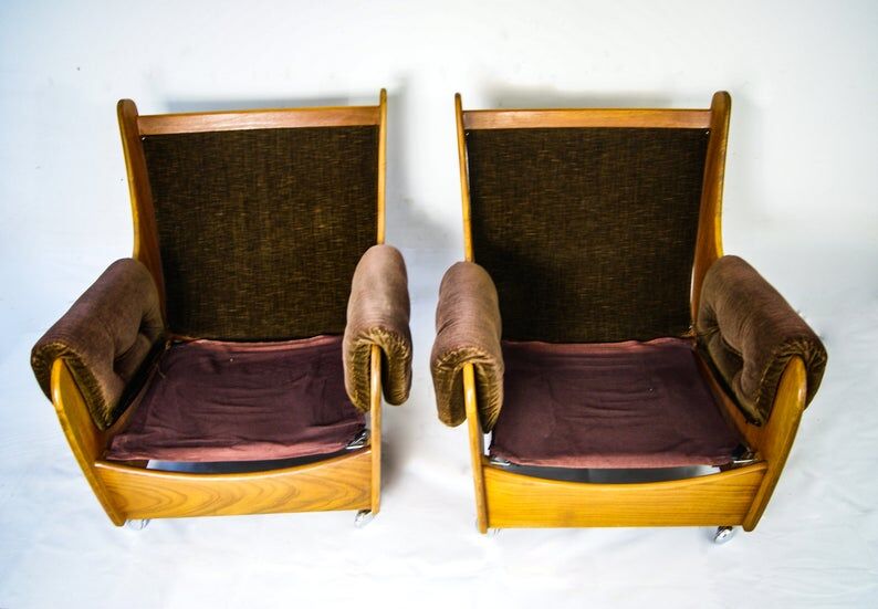 Paire de fauteuils du milieu de siècle en bois par G plan