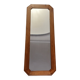 Large octagonal wall mirror in pine, 1970s – 103 × 40 cm