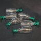 6 Luminarc molière champagne flutes aqua green foot