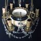 Lustre 6 lights in Crystal, Bronze, and Earthenware