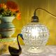 Vintage molded glass globe walking lamp
