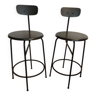 Set of Audo Afteroom designer bar chairs / stools 63 cm