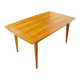 Vintage 1960s light oak table & compass legs