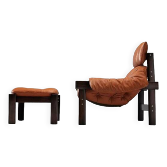 Lounge Chair “MP-41” made of hardwood, by Percival Lafer, Brazilian Mid-Century
