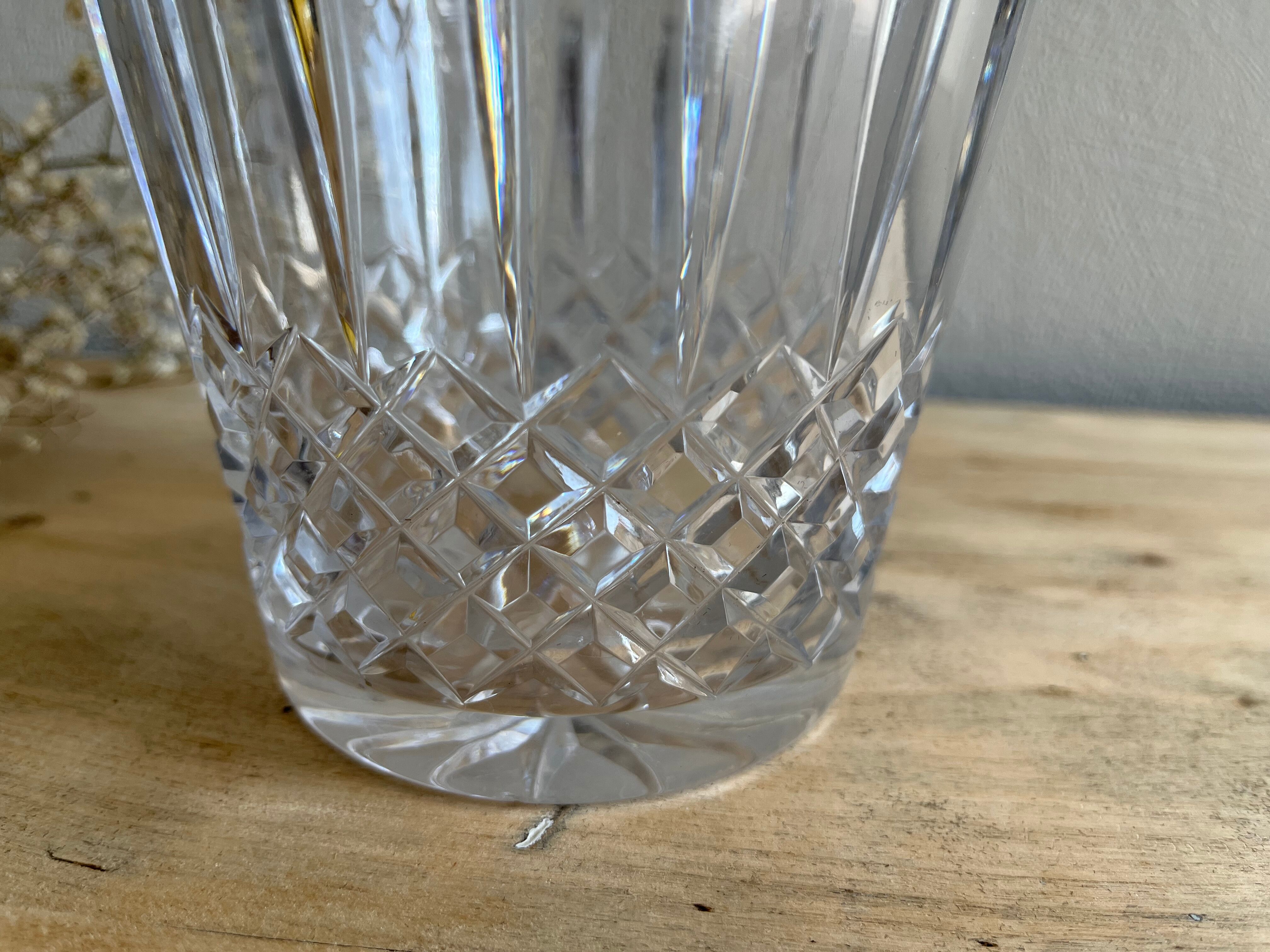 Chiseled crystal vase