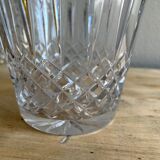 Chiseled crystal vase