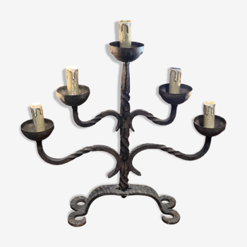 Electrified candlestick with 5 branches