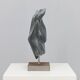Abstract dolomite stone sculpture by Ineke van Zuuren, Netherlands, 1980s
