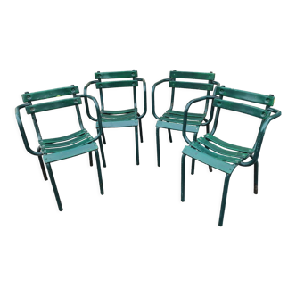 Series of 4 garden chairs