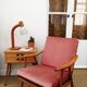 Articulated lamp in pine and opaline
