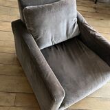 Armchair chester habitat velvet plum