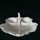 white Limoges porcelain crudité dish