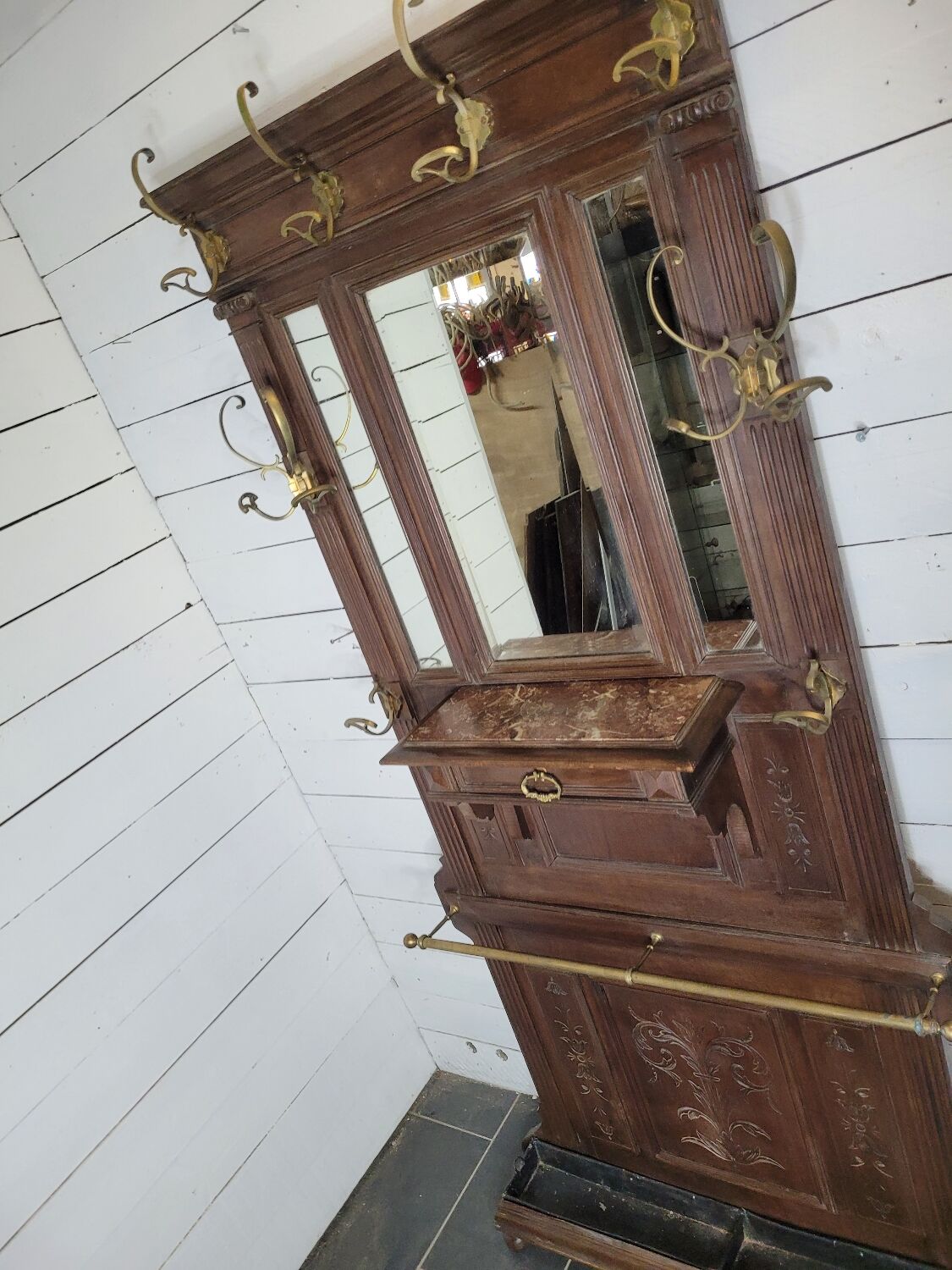 Old walnut cloakroom