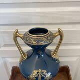 Antique large empire vase blue & gold jaguet pinon 40cm 2.6kg